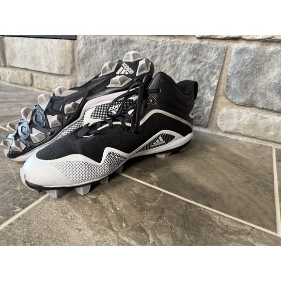 Adidas Icon 6 Bounce Black-White Men's Footwear Baseball Cleats FX2468 Size 13 - Picture 8 of 16